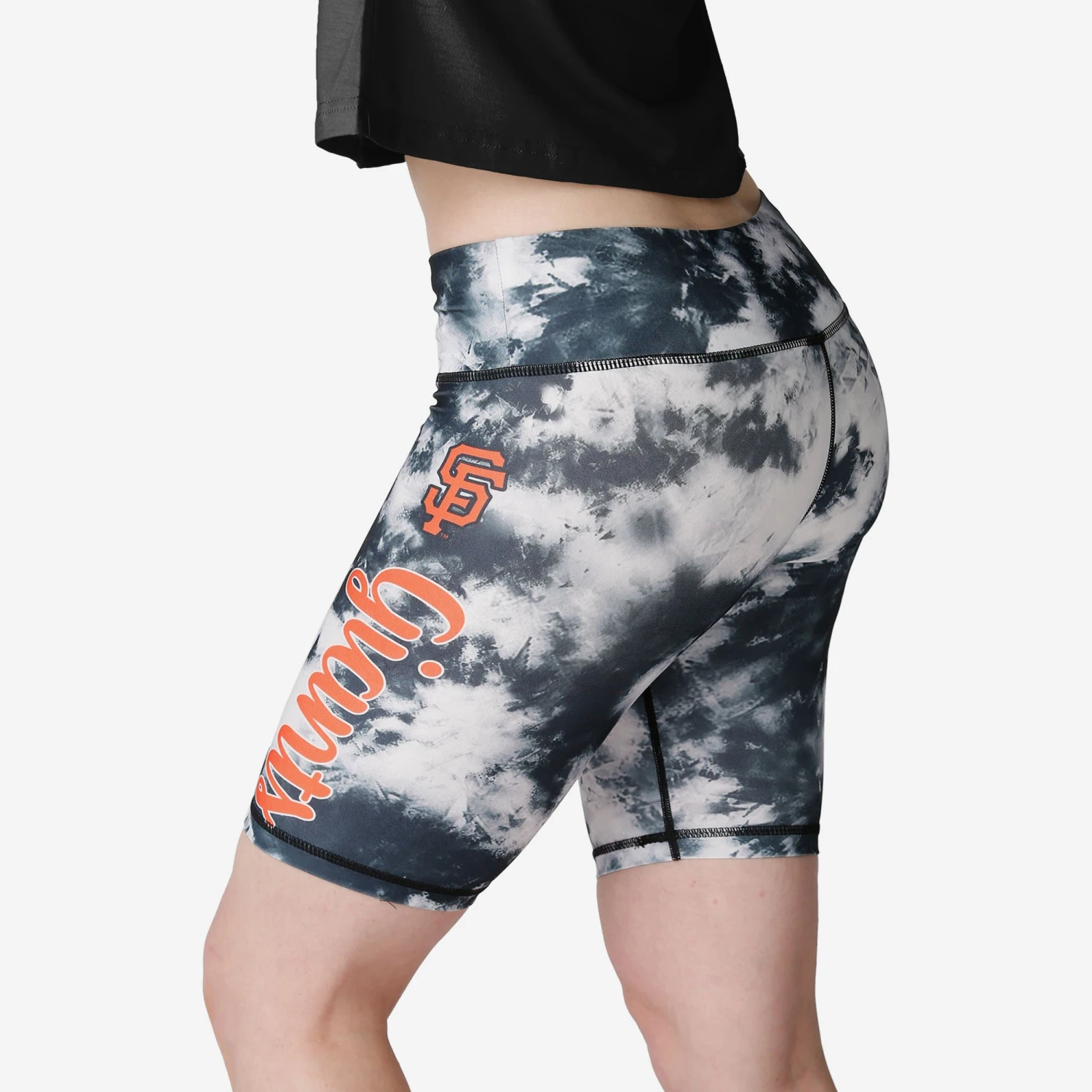 FOCO San Francisco Giants Womens Team Color Tie-Dye Bike Shorts 4 FOCO San Francisco Giants Womens Team Color Tie-Dye Bike Shorts - Image 2