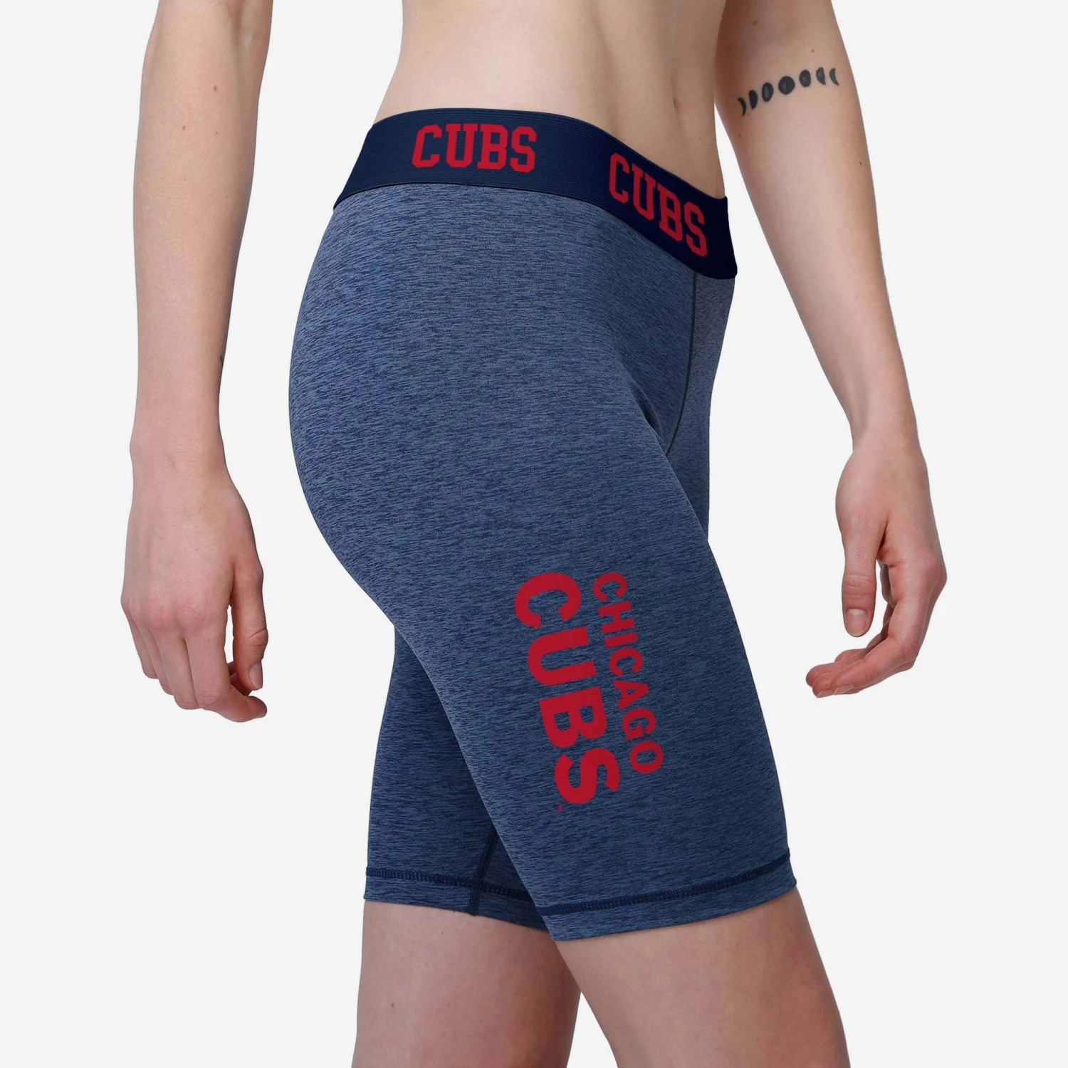 FOCO Chicago Cubs Womens Team Color Static Bike Shorts 4 FOCO Chicago Cubs Womens Team Color Static Bike Shorts - Image 2