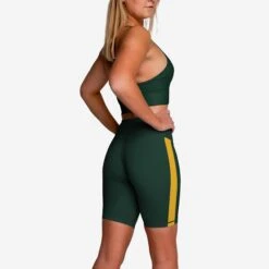FOCO Green Bay Packers Striped Bike Shorts -FOCO Shop SRTWMNFSLDBKGP g4
