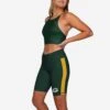 FOCO Green Bay Packers Striped Bike Shorts -FOCO Shop SRTWMNFSLDBKGP p