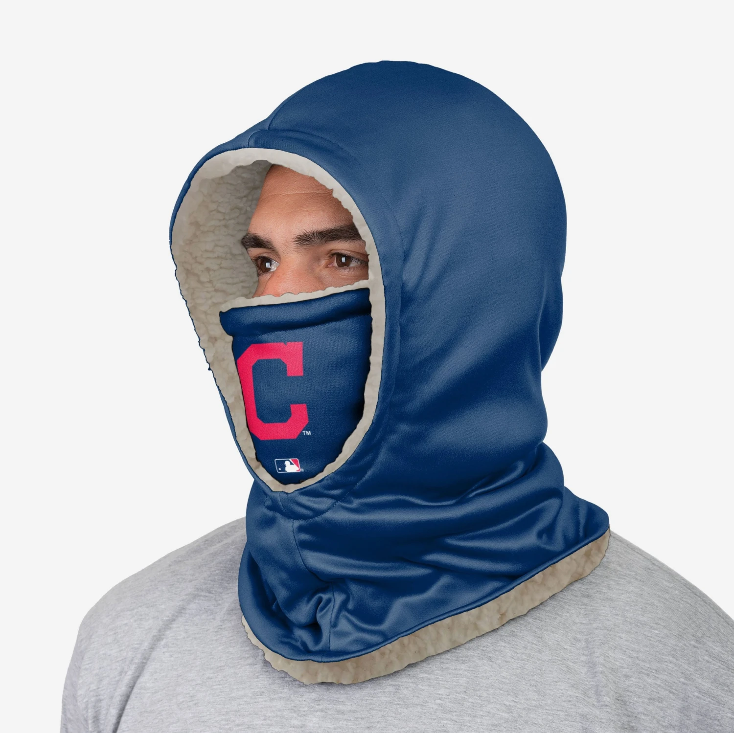 FOCO Cleveland Guardians On-Field Navy Hooded Gaiter 4 FOCO Cleveland Guardians On-Field Navy Hooded Gaiter - Image 2