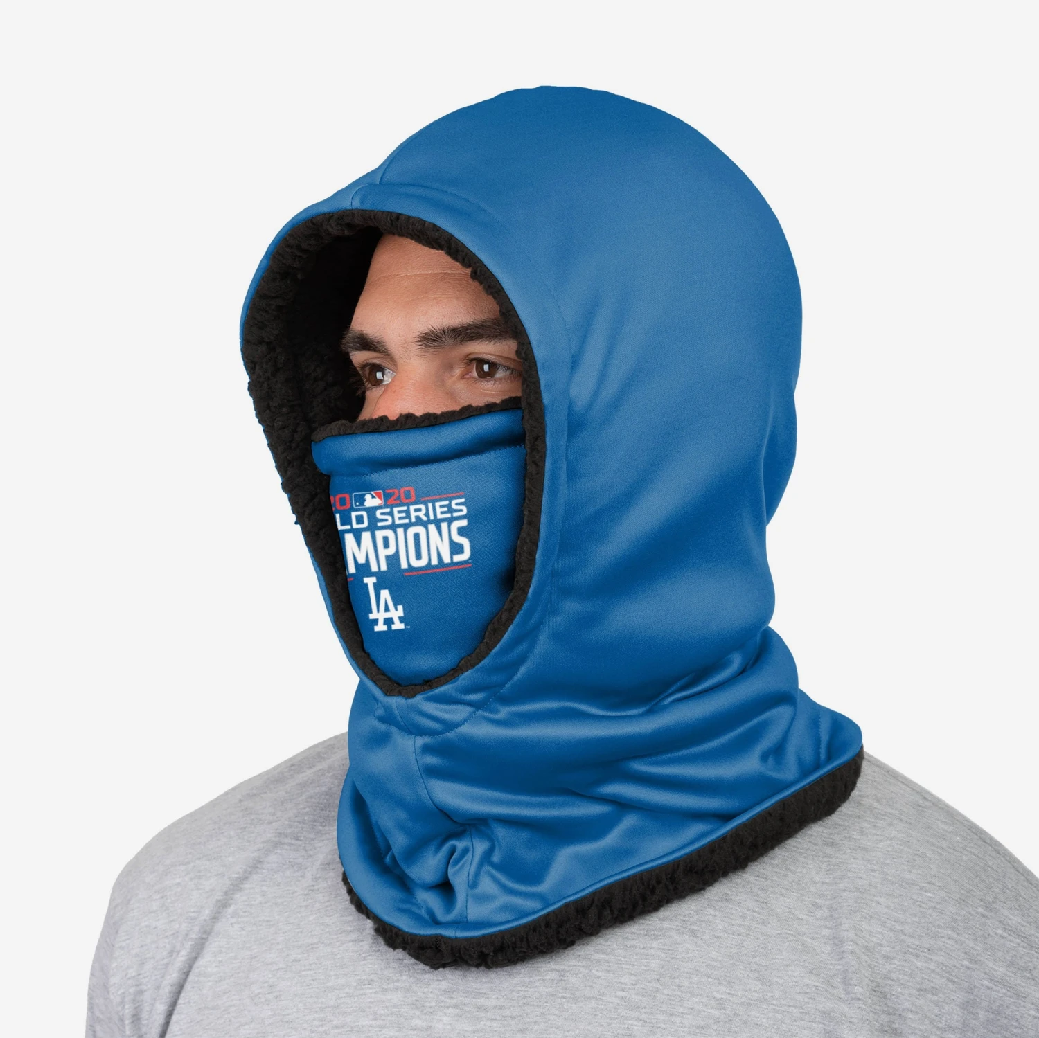 FOCO Los Angeles Dodgers 2020 World Series Champions Team Color Hooded Gaiter 4 FOCO Los Angeles Dodgers 2020 World Series Champions Team Color Hooded Gaiter - Image 2