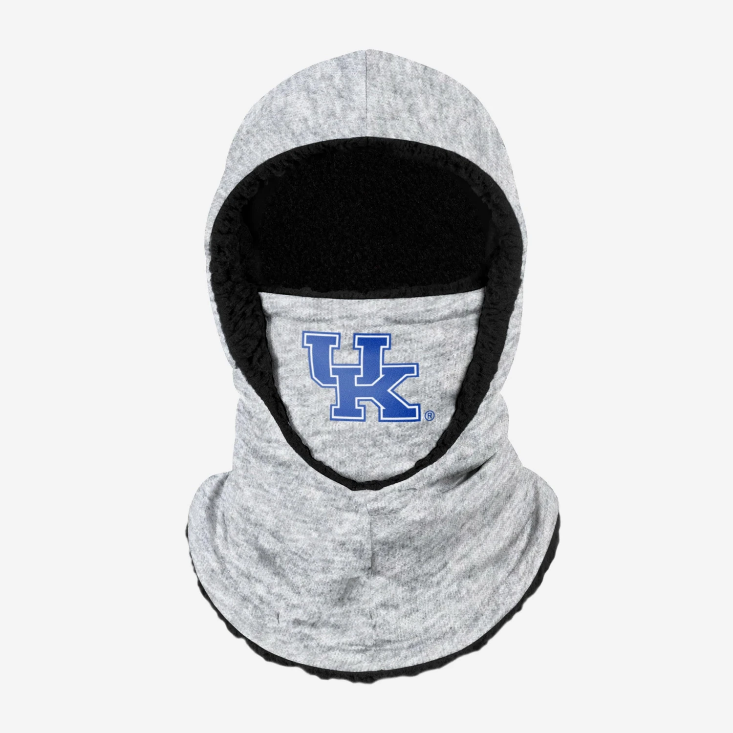 FOCO Kentucky Wildcats Heather Grey Big Logo Hooded Gaiter 3 FOCO Kentucky Wildcats Heather Grey Big Logo Hooded Gaiter