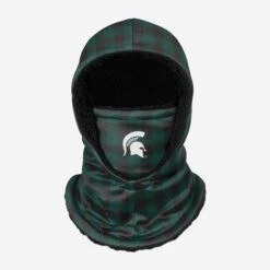 FOCO Michigan State Spartans Plaid Hooded Gaiter