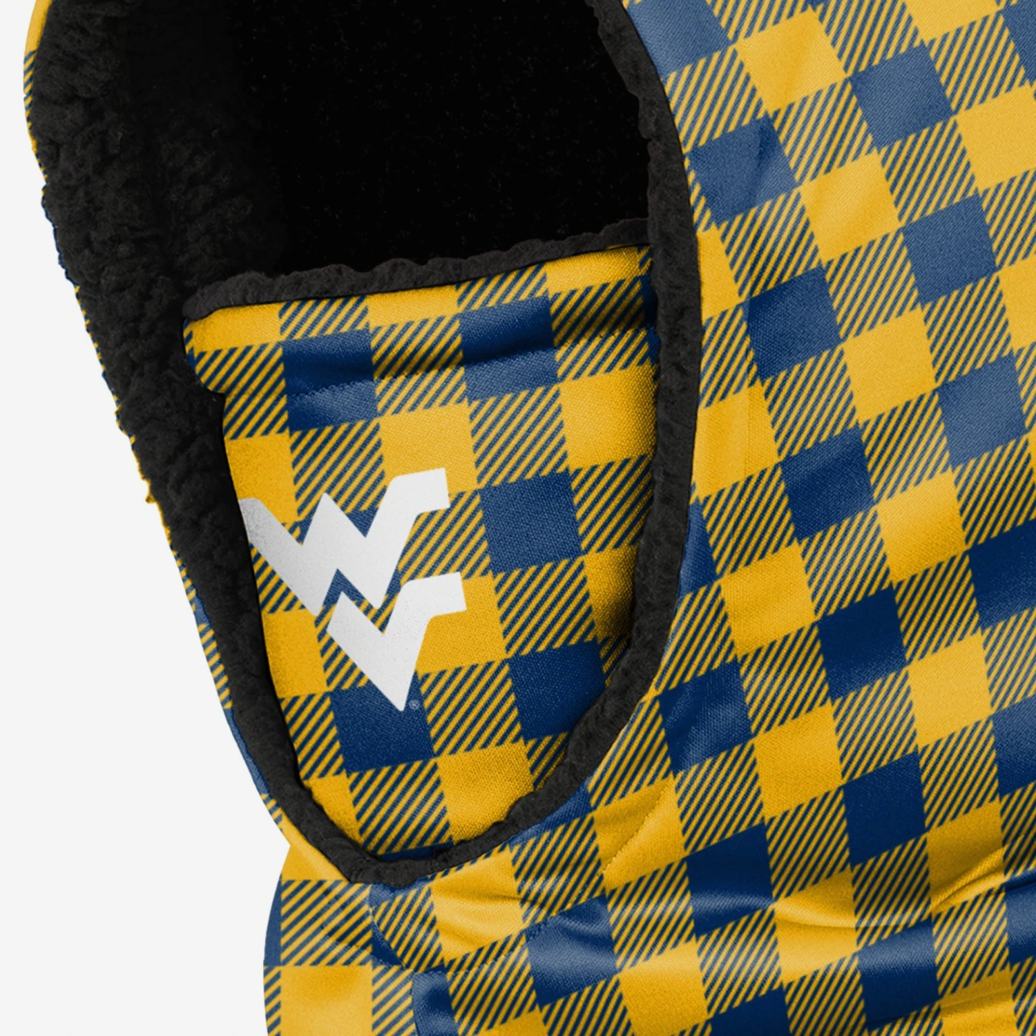 FOCO West Virginia Mountaineers Plaid Hooded Gaiter 5 FOCO West Virginia Mountaineers Plaid Hooded Gaiter - Image 3
