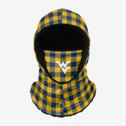 FOCO West Virginia Mountaineers Plaid Hooded Gaiter