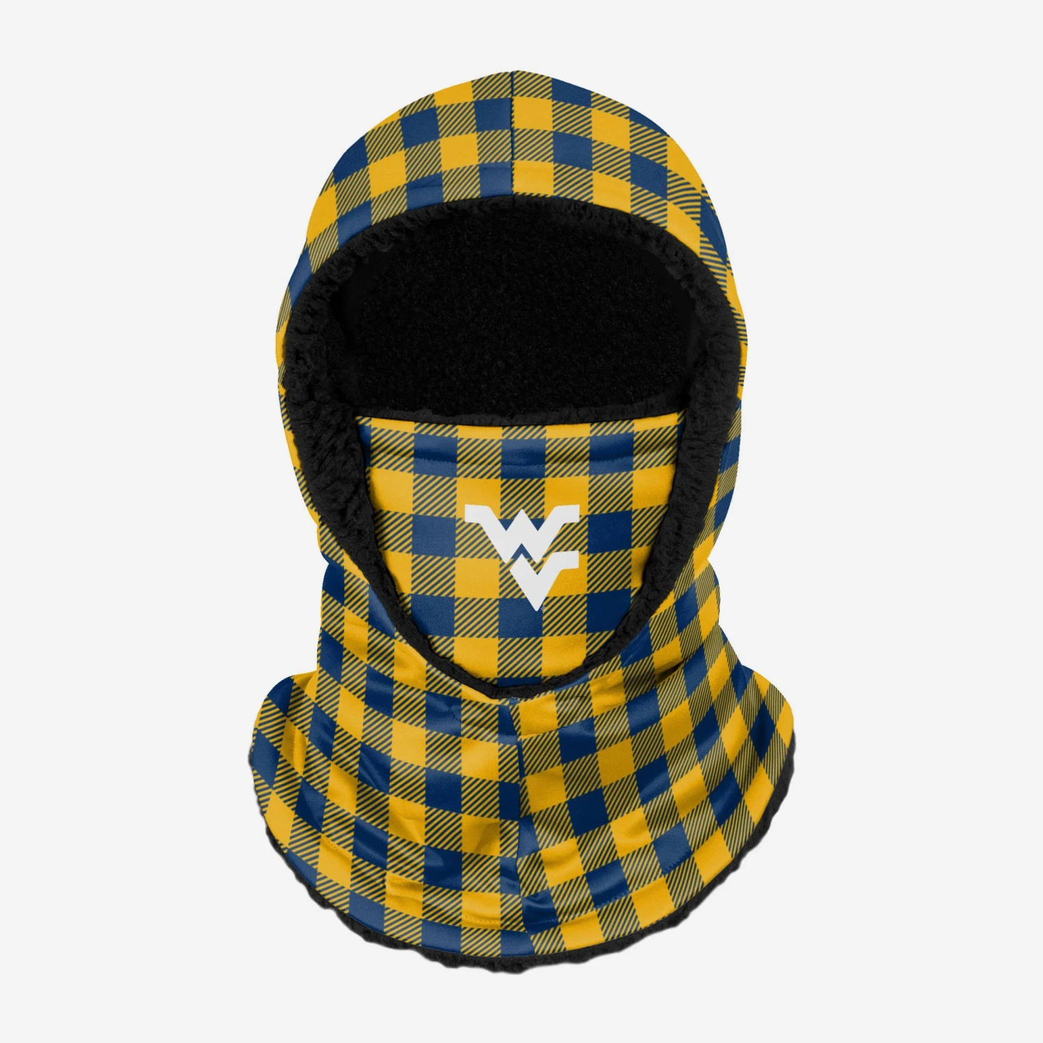 FOCO West Virginia Mountaineers Plaid Hooded Gaiter 3 FOCO West Virginia Mountaineers Plaid Hooded Gaiter