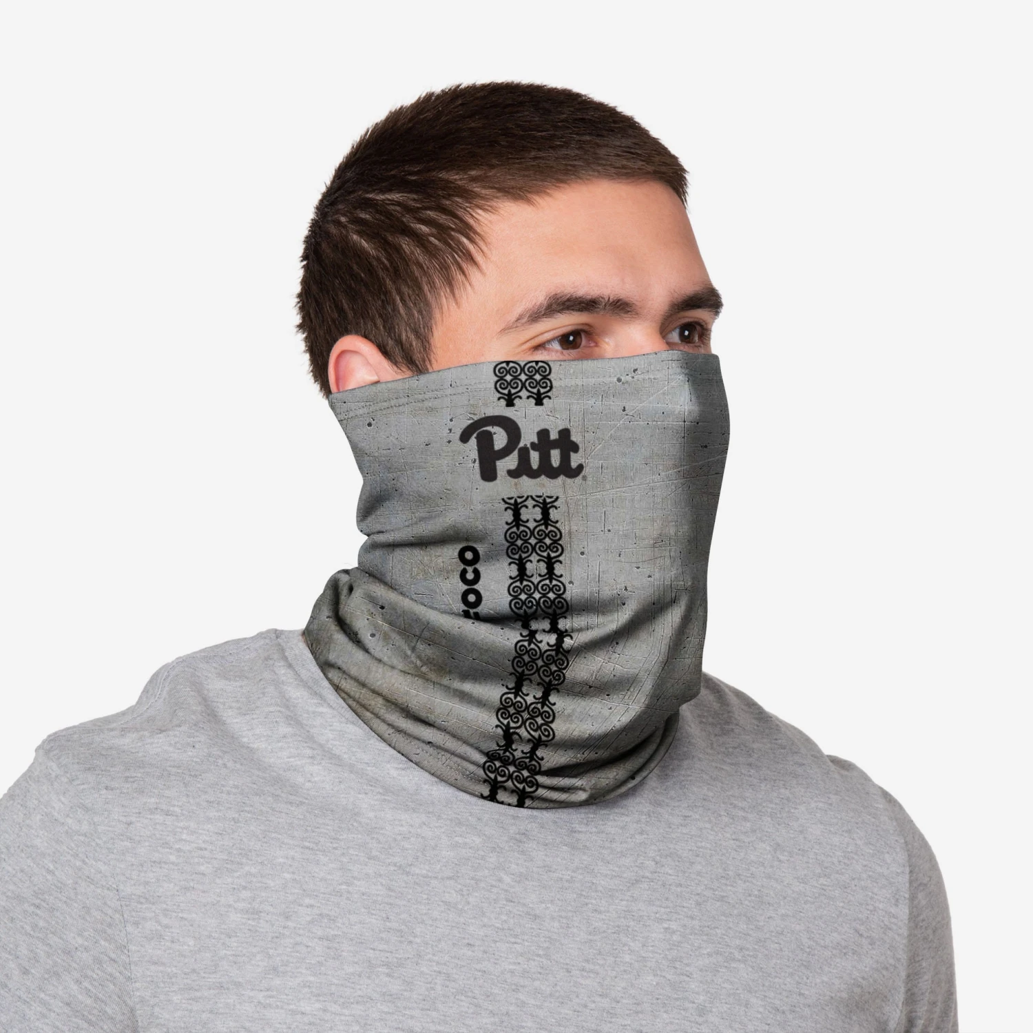 FOCO Pittsburgh Panthers On-Field Sideline Steel Stripe Big Logo Gaiter Scarf 4 FOCO Pittsburgh Panthers On-Field Sideline Steel Stripe Big Logo Gaiter Scarf - Image 2