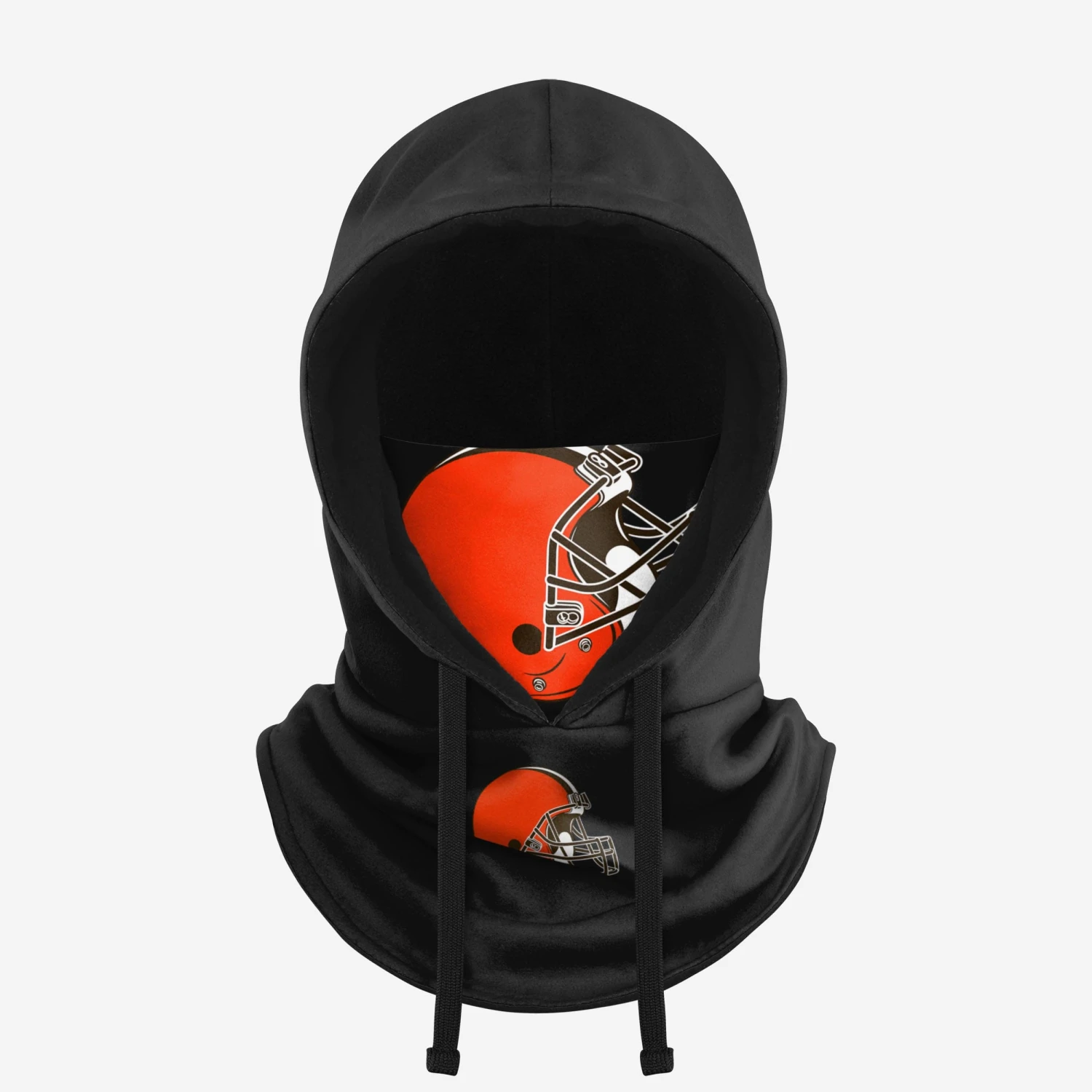 FOCO Cleveland Browns Black Drawstring Hooded Gaiter 3 FOCO Cleveland Browns Black Drawstring Hooded Gaiter