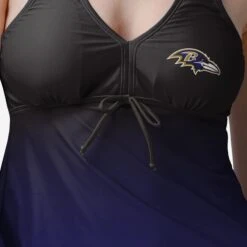 FOCO Baltimore Ravens Womens Gametime Gradient Tankini -FOCO Shop SWMSTNFTNKGTGBRV g3
