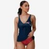 FOCO New England Patriots Womens Summertime Solid Tankini