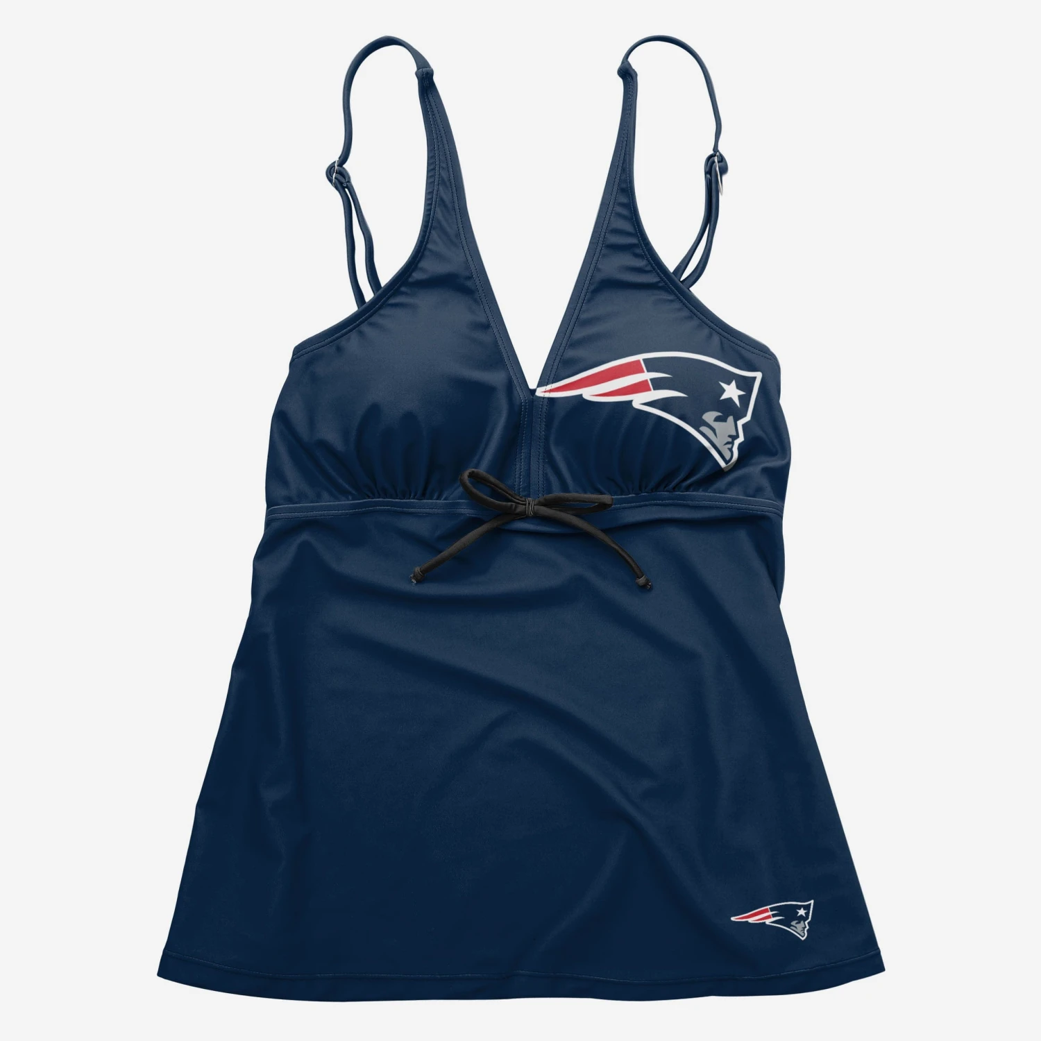 FOCO New England Patriots Womens Summertime Solid Tankini 4 FOCO New England Patriots Womens Summertime Solid Tankini - Image 2