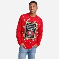 FOCO Shop 12 FOCO San Francisco 49ers Dear Santa Light Up Sweater