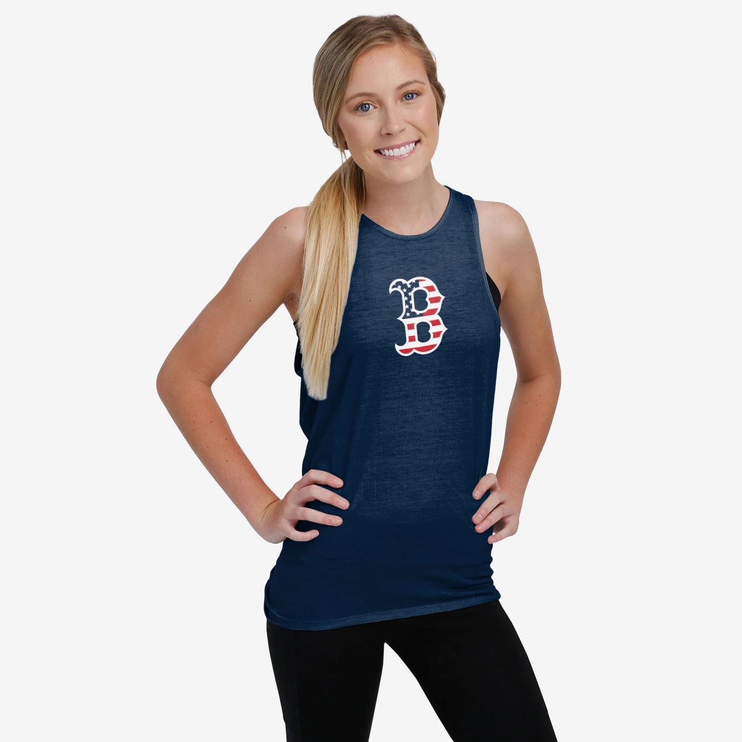 FOCO Boston Red Sox Womens Americana Tie-Breaker Sleeveless Top 4 FOCO Boston Red Sox Womens Americana Tie-Breaker Sleeveless Top - Image 2