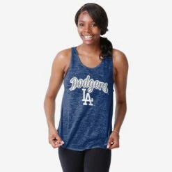 FOCO Los Angeles Dodgers Womens Burn Out Sleeveless Top