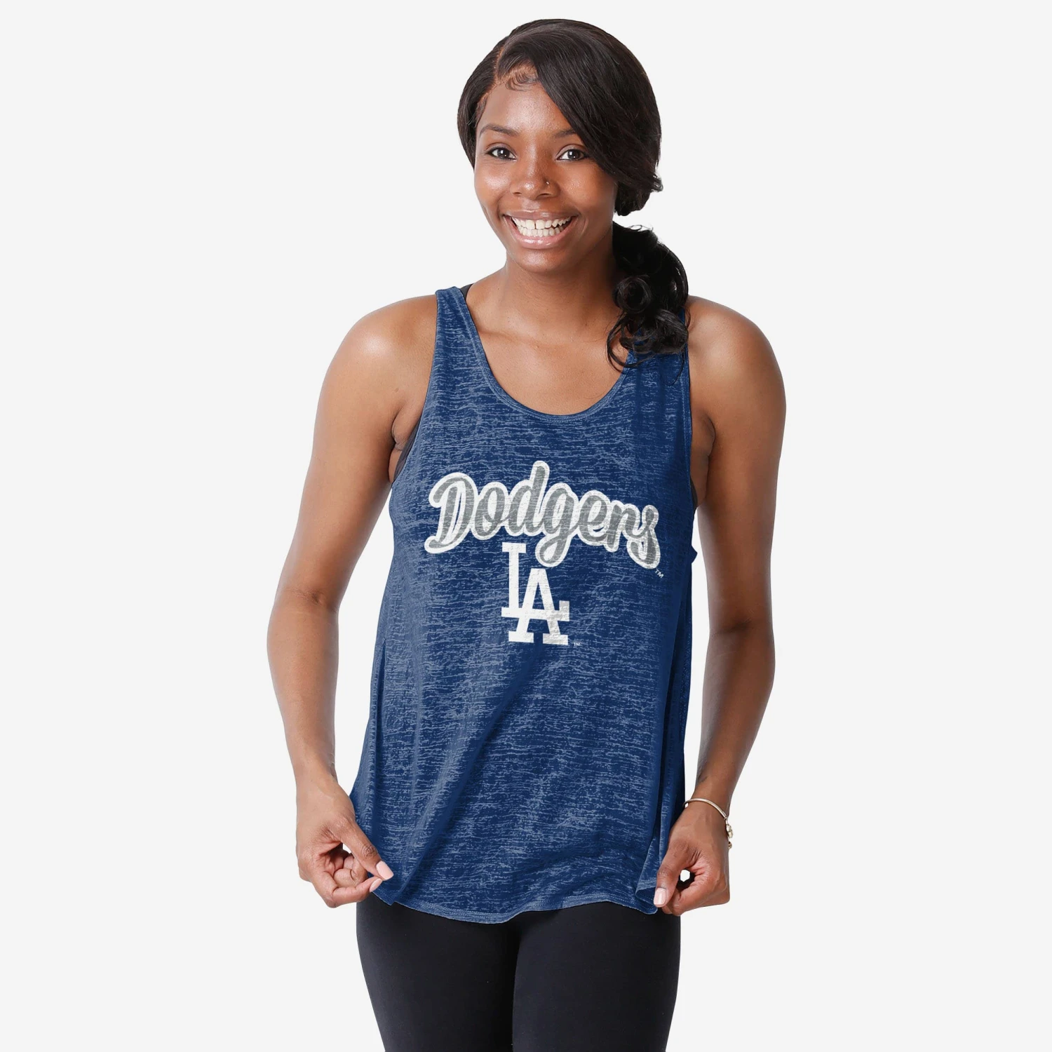 FOCO Los Angeles Dodgers Womens Burn Out Sleeveless Top 3 FOCO Los Angeles Dodgers Womens Burn Out Sleeveless Top