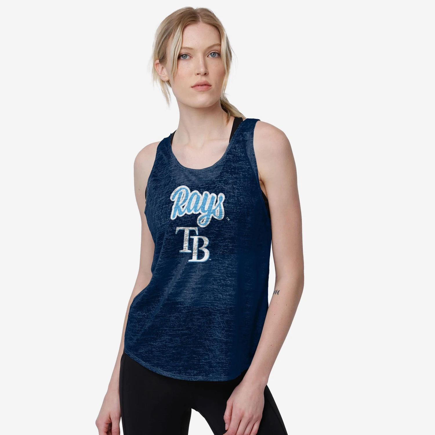 FOCO Tampa Bay Rays Womens Burn Out Sleeveless Top 3 FOCO Tampa Bay Rays Womens Burn Out Sleeveless Top