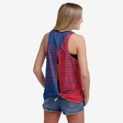 FOCO Texas Rangers Womens Tie-Breaker Sleeveless Top