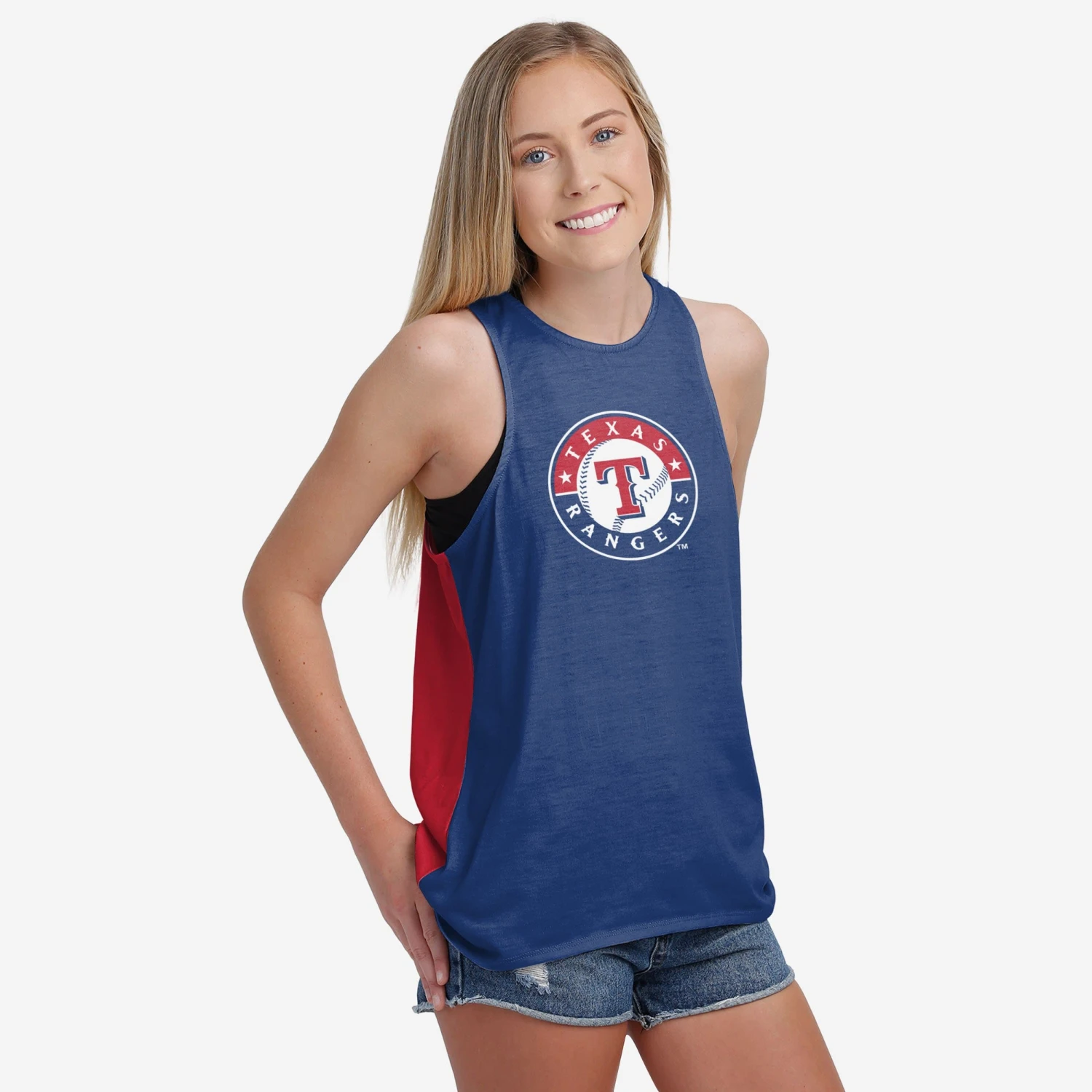FOCO Texas Rangers Womens Tie-Breaker Sleeveless Top 4 FOCO Texas Rangers Womens Tie-Breaker Sleeveless Top - Image 2