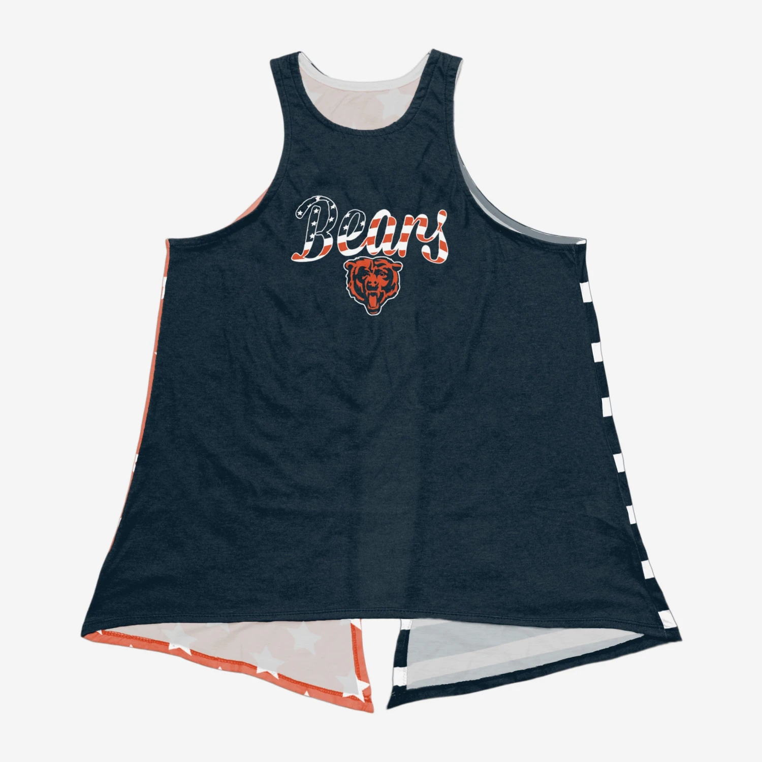 FOCO Chicago Bears Womens Americana Tie-Breaker Sleeveless Top 5 FOCO Chicago Bears Womens Americana Tie-Breaker Sleeveless Top - Image 3