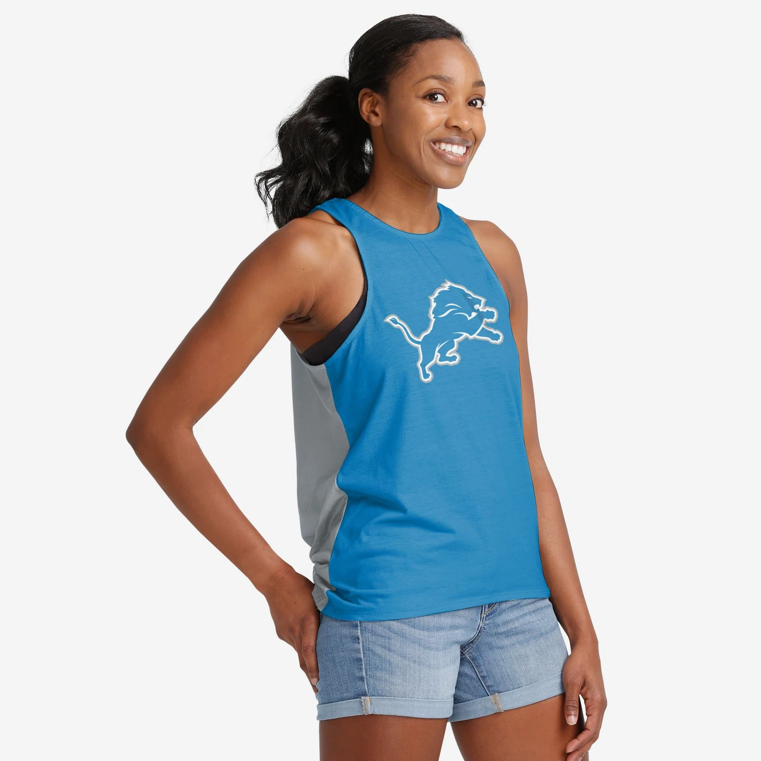 FOCO Detroit Lions Womens Tie-Breaker Sleeveless Top 4 FOCO Detroit Lions Womens Tie-Breaker Sleeveless Top - Image 2
