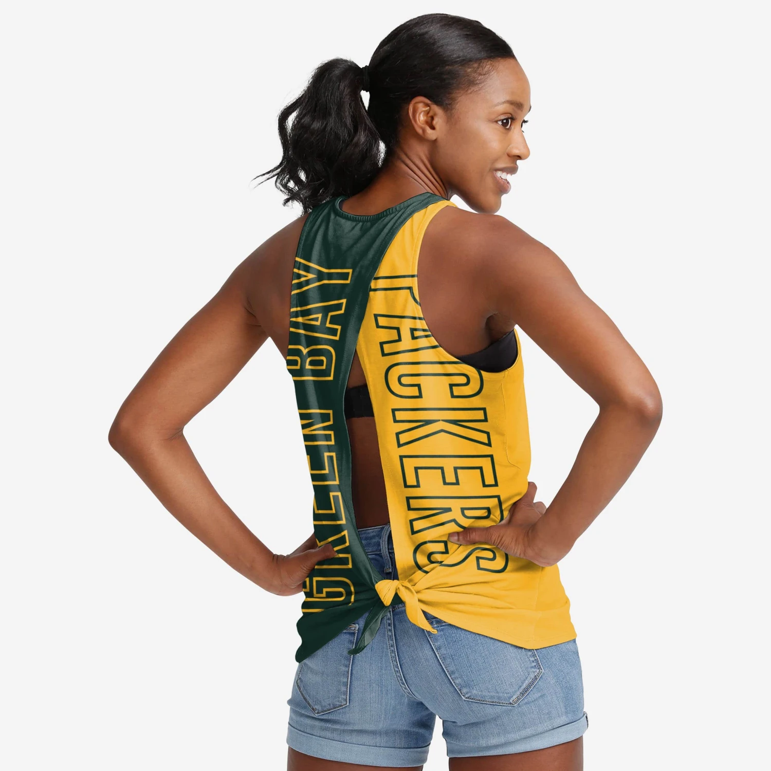 FOCO Green Bay Packers Womens Tie-Breaker Sleeveless Top 3 FOCO Green Bay Packers Womens Tie-Breaker Sleeveless Top