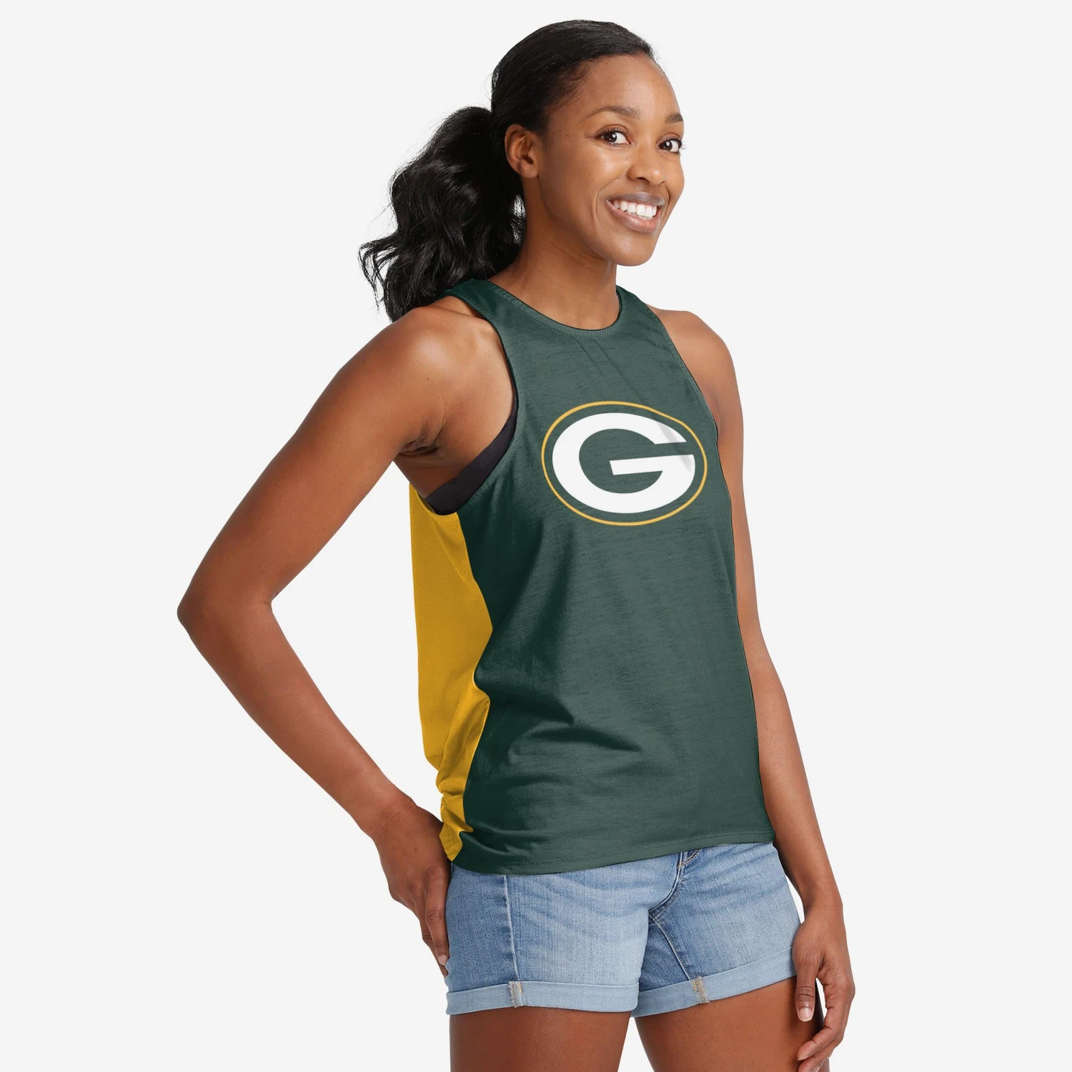 FOCO Green Bay Packers Womens Tie-Breaker Sleeveless Top 4 FOCO Green Bay Packers Womens Tie-Breaker Sleeveless Top - Image 2