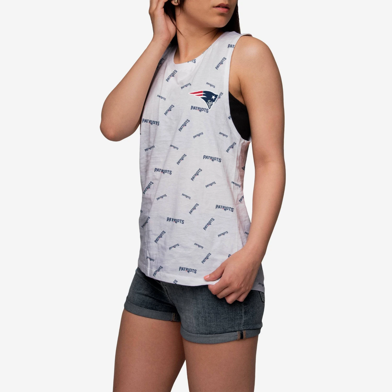 FOCO New England Patriots Womens Mini Wordmark Sleeveless Top 3 FOCO New England Patriots Womens Mini Wordmark Sleeveless Top