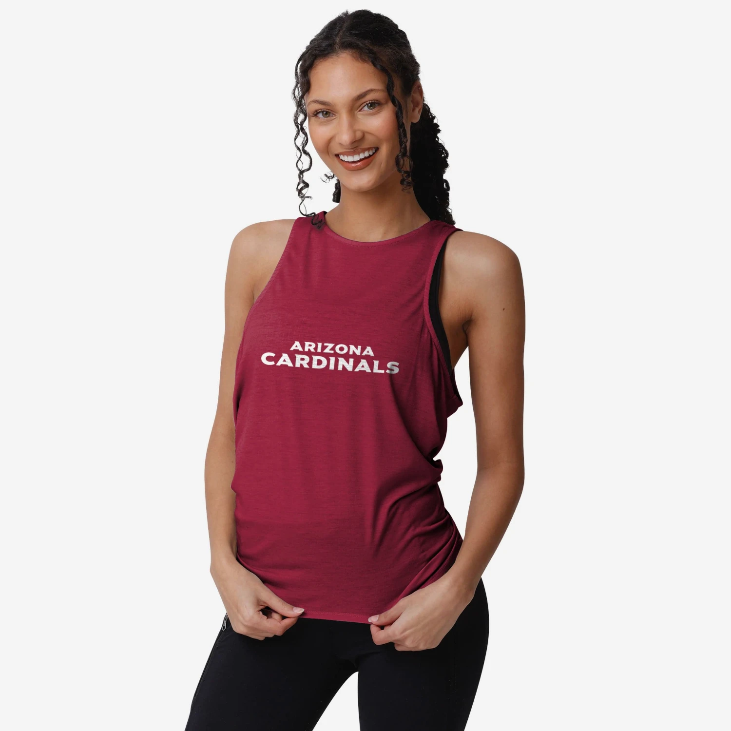 FOCO Arizona Cardinals Womens Wordmark Mini Print Tie-Breaker Sleeveless Top 4 FOCO Arizona Cardinals Womens Wordmark Mini Print Tie-Breaker Sleeveless Top - Image 2