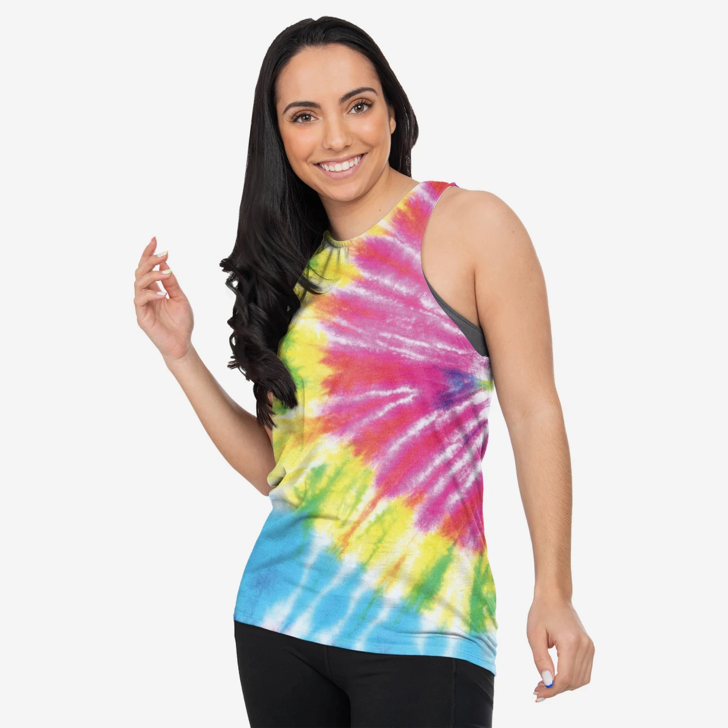 FOCO Tie-Dye Womens Tie-Breaker Sleeveless Top 4 FOCO Tie-Dye Womens Tie-Breaker Sleeveless Top - Image 2