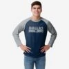 FOCO Dallas Cowboys Colorblock Wordmark Raglan T-Shirt -FOCO Shop TSBBNFCBWMDC p