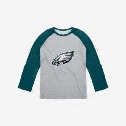 FOCO Philadelphia Eagles Gray Big Logo Raglan T-Shirt 7 FOCO Philadelphia Eagles Gray Big Logo Raglan T-Shirt -FOCO Shop TSBBNFGRBLPE g3