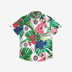 FOCO Chicago Cubs Flamingo Button Up Shirt -FOCO Shop TSMB23FLRBTUFMCC g3
