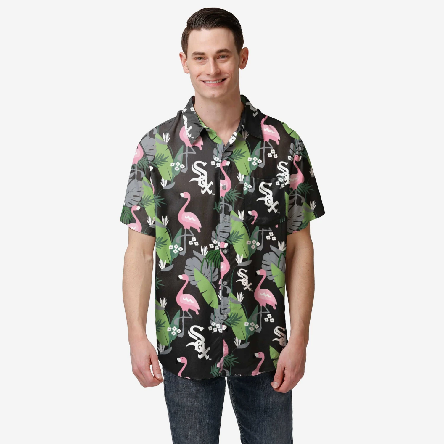 FOCO Chicago White Sox Floral Button Up Shirt 3 FOCO Chicago White Sox Floral Button Up Shirt