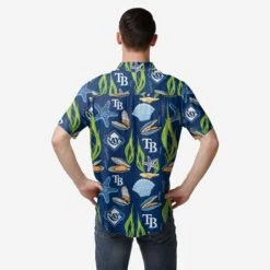 FOCO Tampa Bay Rays Floral Button Up Shirt -FOCO Shop TSMBFLRLBTUTD s