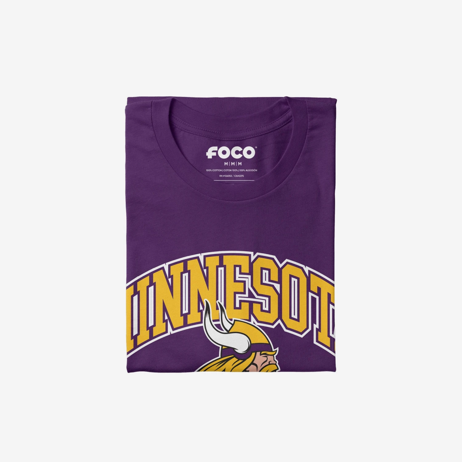 FOCO Minnesota Vikings Arched Wordmark T-Shirt 6 FOCO Minnesota Vikings Arched Wordmark T-Shirt - Image 4