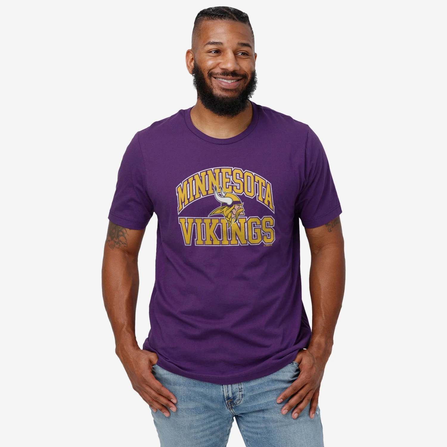 FOCO Minnesota Vikings Arched Wordmark T-Shirt 4 FOCO Minnesota Vikings Arched Wordmark T-Shirt - Image 2