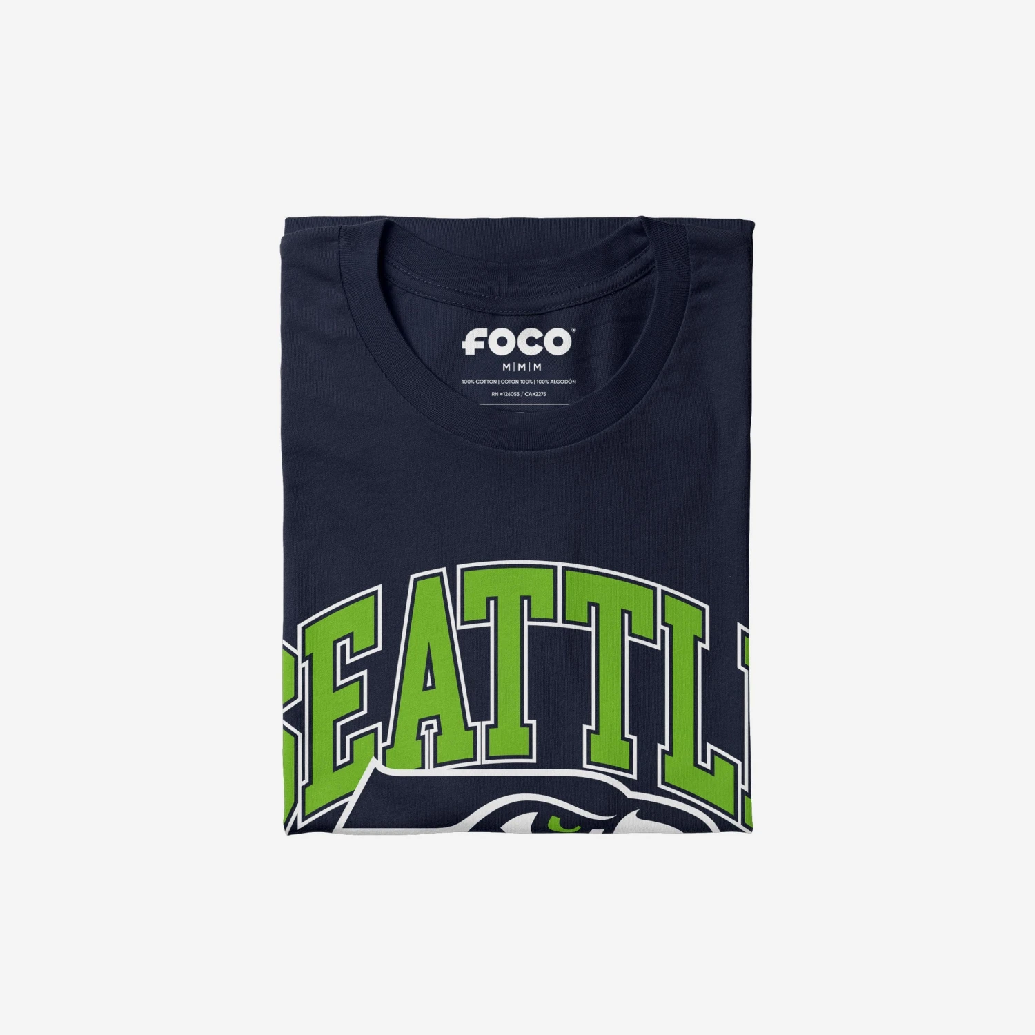 FOCO Seattle Seahawks Arched Wordmark T-Shirt 6 FOCO Seattle Seahawks Arched Wordmark T-Shirt - Image 4