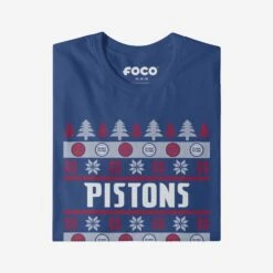 FOCO Detroit Pistons Holiday Sweater T-Shirt -FOCO Shop TSNBHLDSW4DP g4