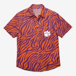 FOCO Clemson Tigers Thematic Button Up Shirt -FOCO Shop TSNC21THMBTUCU g3