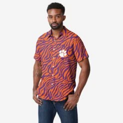 FOCO Clemson Tigers Thematic Button Up Shirt