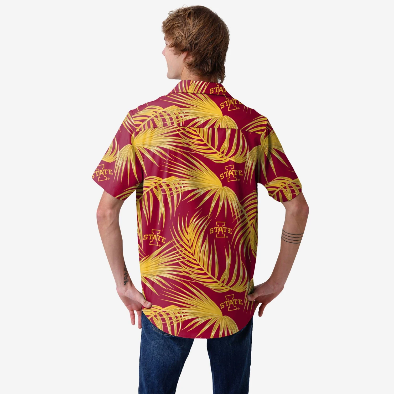 FOCO Iowa State Cyclones Hawaiian Button Up Shirt 4 FOCO Iowa State Cyclones Hawaiian Button Up Shirt - Image 2