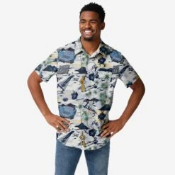 FOCO Penn State Nittany Lions Thematic Stadium Print Button Up Shirt