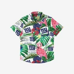 FOCO New York Giants Flamingo Button Up Shirt -FOCO Shop TSNF23FLRBTUFMNG g3