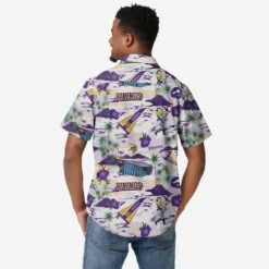FOCO Minnesota Vikings Thematic Stadium Print Button Up Shirt -FOCO Shop TSNFTSPBTUMV s