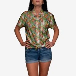 FOCO Texas Longhorns My Fine-Apple Womens Button Up Shirt