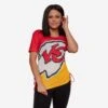 FOCO Kansas City Chiefs Womens Ruched Replay Short Sleeve Top -FOCO Shop TSWMNFSSRRKC p